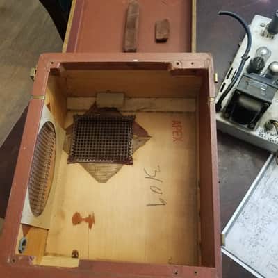 Revere T500 Deluxe 6V6 mono tube amp project AlNiCo 5x7 speaker case cab leather handle Tweed, Maroon 1952 image 6