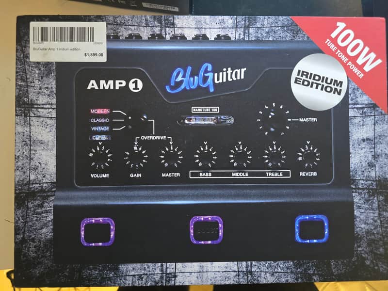 BluGuitar Amp1 Iridium Edition 100-Watt Nanotube Pedalboard Guitar Amp 2019 - 2020 - Black image 1