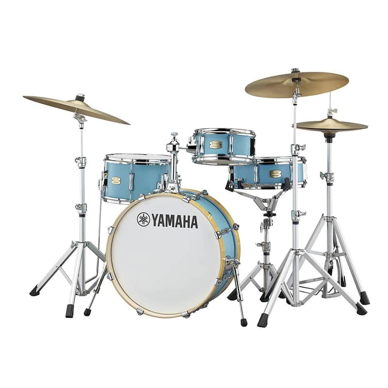 Yamaha SBP0F4H Stage Custom Hip 4-Piece Drum Shell Pack (Matte Surf Green) image 1