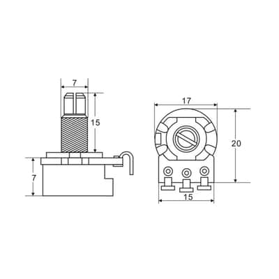 Short Shaft Mini A500K Potentiometers (Set of 10) image 7