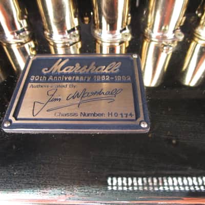 Marshall 1962-1992 30th 6100LE Anniversary BLUE 100 watt FULL Stack near Mint w/ original shipping image 17