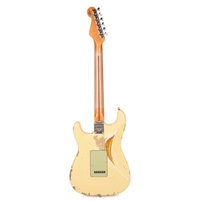 Fender Custom Shop Limited Edition Custom Deluxe HB S-1 Stratocaster Heavy Relic Aged Vintage White over 3-Tone Sunburst w/Closet Classic Hardware (Serial #CZ590707) image 5