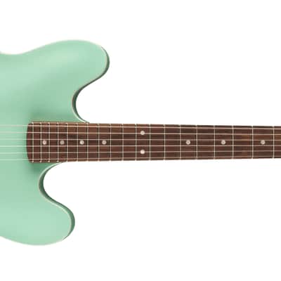 Fender Tom DeLonge Starcaster Rosewood Fingerboard, Chrome Hardware - Satin Surf Green image 8