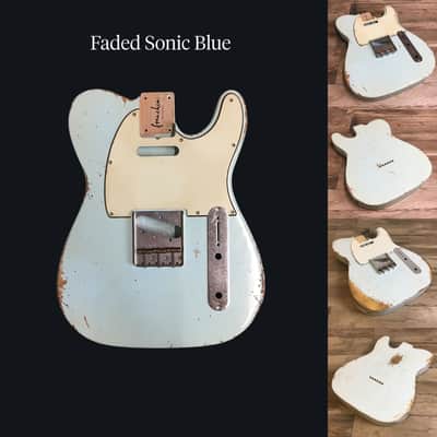 Made to Order - FRANCHIN Mars guitar body Relic Aged 100% Nitro Lacquer (Butterscotch/ Sunburst/ Black/ White/ Blue/ Green/ Yellow/ Red/ Pink/ Burgundy/ Purple/ Gold/ Silver, etc.) Basswood Poplar Telecaster-Tele-T-Style Made in Italy image 10