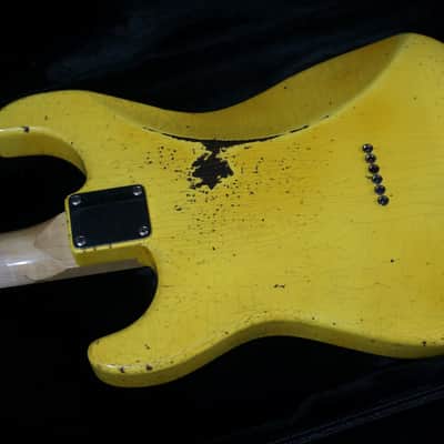 Friedman USA Custom Shop Vintage S Guitars in Graffiti Yellow with Pink Polka Dots image 12