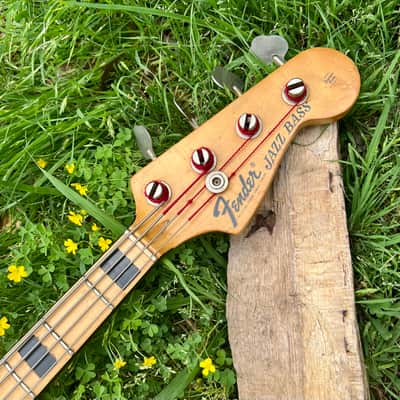 Vintage Fender Jazz Bass 1973 - Tuxedo Appointments Olympic White w Black Guard, Black Binding and Blocks image 7