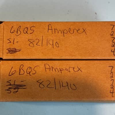 1960s Amperex EL84 6BQ5 x2 Matched Pair Vintage Holland Gray Plate D Getter!T462 image 5