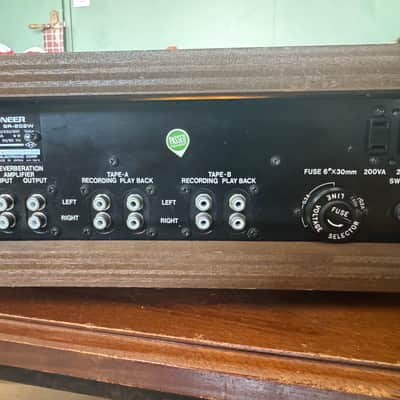 Pioneer SR-202W Reverb Amplifier 1971 - 1977 - Silver with Wood Sides image 3