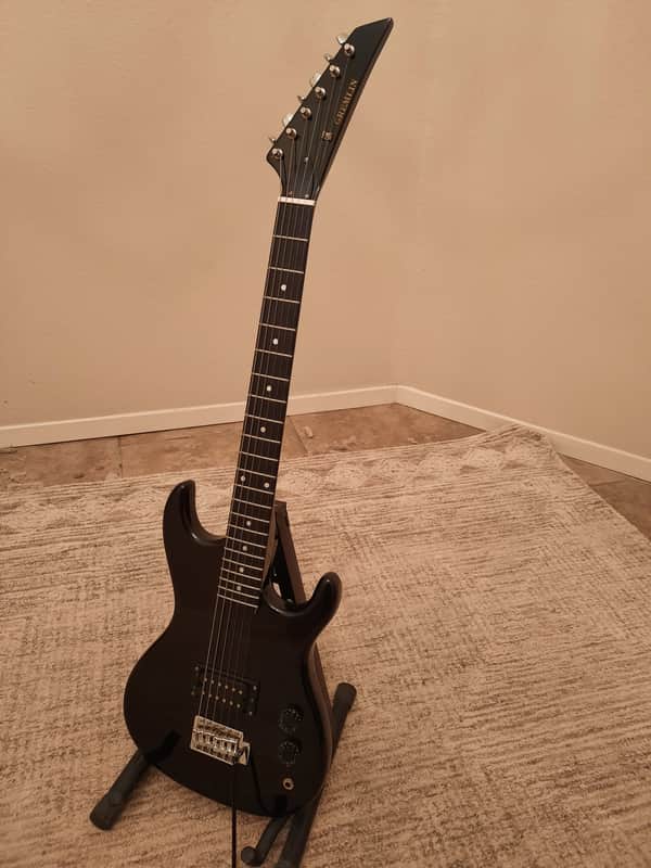 Gremlin Vintage 3/4 Scale Electric Guitar - Gloss Black 1980-1990 Black image 1