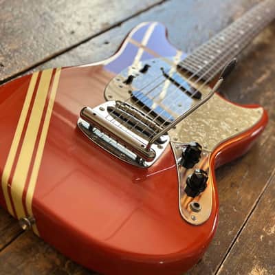 Fender Mustang 1973 RI Competiton Edition Fiesta Red w/ Matching Headstock MIJ 2012 Japan image 2
