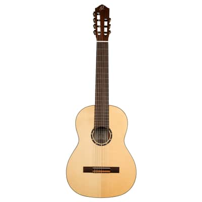 Ortega R133-7 Family Series Pro Solid Spruce Top Nato Neck Nylon 7-String Classical Acoustic Guitar w/Gig Bag image 6