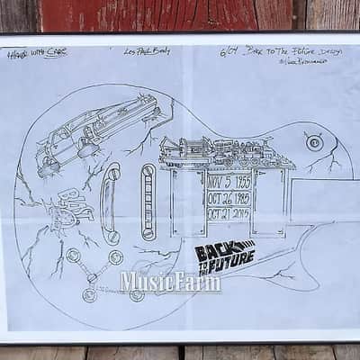 Hill Back to The Future CLEVELAND USA Made Custom Electric LP Guitar w Case BTTF image 13