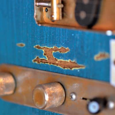 American Fender Telecaster 2019 Custom Heavy Relic Nitro Blue Sparkle image 16