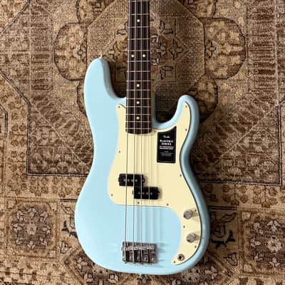 Fender 75th Anniversary Player II Precision Bass Rosewood in Daphne Blue W/Free Pro Setup image 1