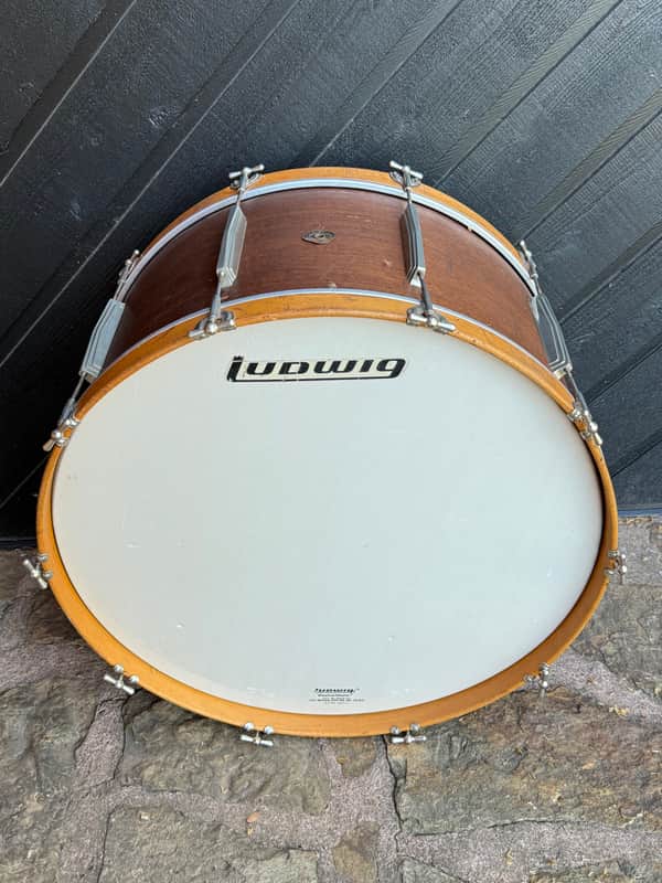 Leedy and Ludwig Concert / Symphony Bass Drum 1950-1954 - Mahogany and Maple Natural image 1