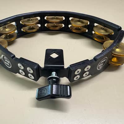 LP Cyclops Mountable Tambourine - Black with Brass Jingles image 4