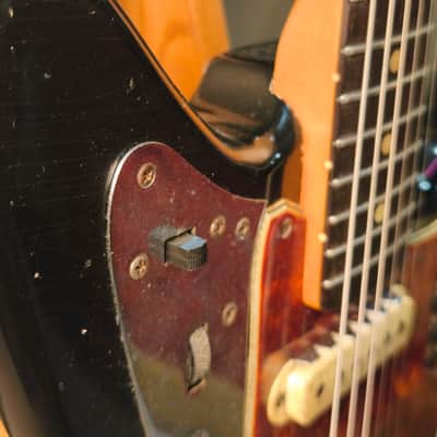 Fender Jaguar 1963 Black Refin with Matching Headstock image 11