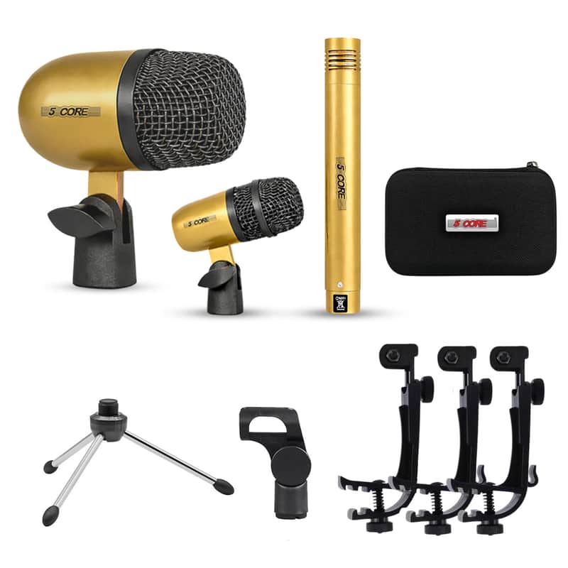 5 Core Conga Mic Snare Tom Microphone Drum Kit Condenser XLR Instrument Mics image 1