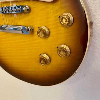 Aria LS-500 Les Paul Flame Maple Top Set Neck Tobacco Burst 1978 Made In Japan image 11