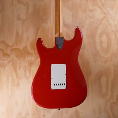 Fender Stratocaster Modified Electric Guitar in Refinished Red, Made in 1974 image 4