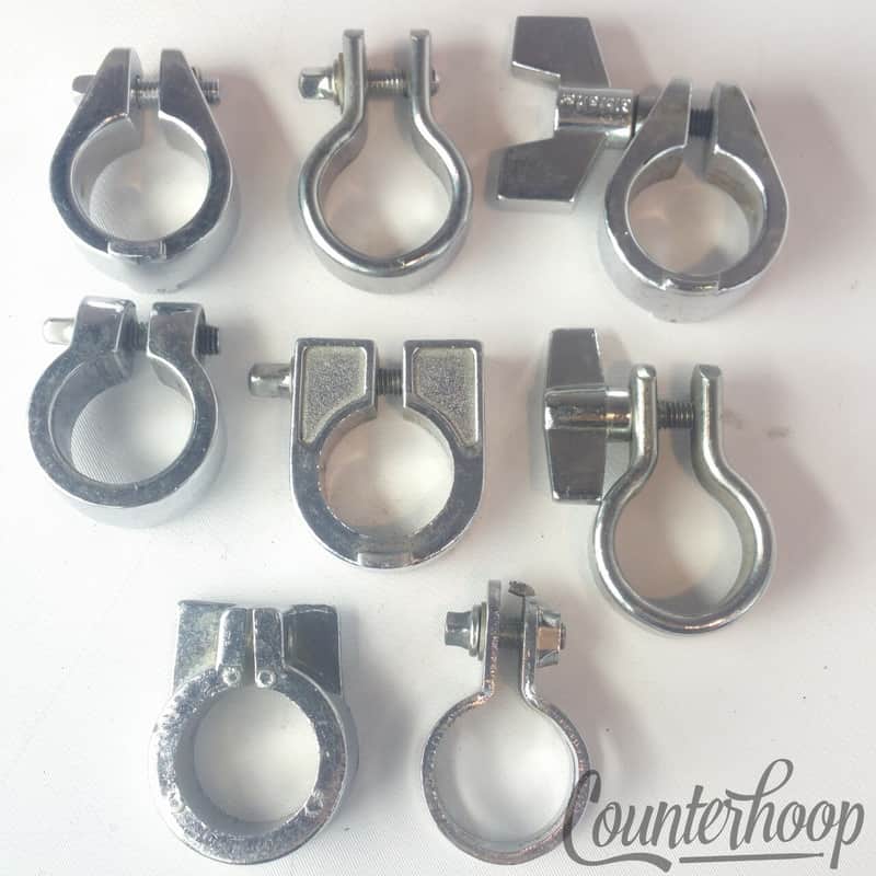 Gibraltar 1"Memory Locks Set 8x Chrome Stand/Mount Tube Clamp Parts 7w/Set Screw image 1
