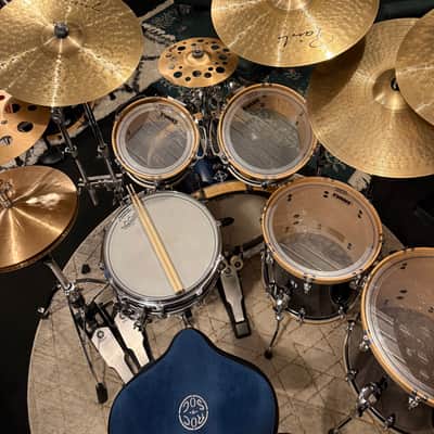 Complete 5pc Dixon Artisan/9pc Paiste Cymbals/EKG Brass snare/Yamaha Hardware image 4