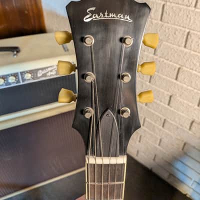 Eastman T60/TV Thinline Semi-Hollow Electric Guitar w/Case - Sunburst (Serial #P2501359) image 5