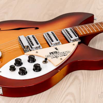 1987 Rickenbacker 1998PT Pete Townshend Signature Rose Morris Model Fireglo w/ Case, 1 of 250 image 6