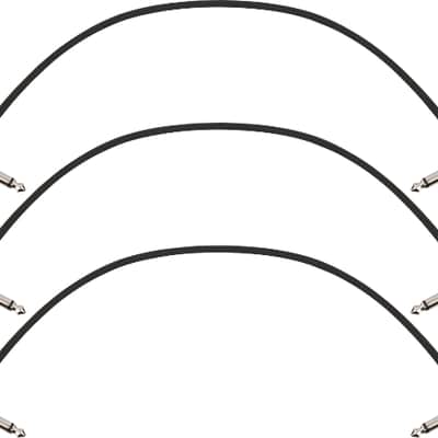 Fender Blockchain 12" Pedal Patch Cables, 3-pack, Angle/Angle image 5