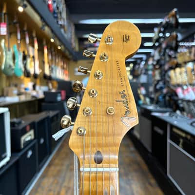 Fender Custom Shop Limited Edition 70th Anniversary 1954 Stratocaster Journeyman Relic with Closet Classic Gold Hardware Aged Black w/Hard Case image 7