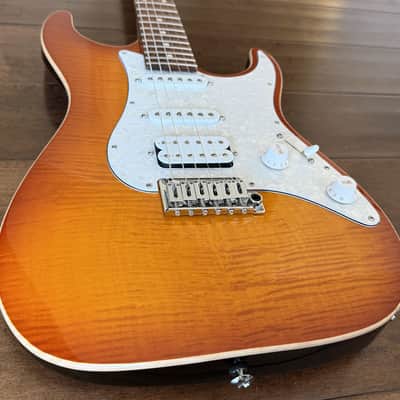Suhr Standard Plus Faded Trans Honey Amber Burst Roasted Maple Neck SSCII 88768 image 4