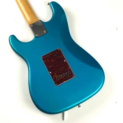 Fender Strat 1989 - Lake Placid Blue - Made in Japan. Dragonfire Pro Series  HSS set up installed.Original white guard S/S/S with factory electronics included. image 15
