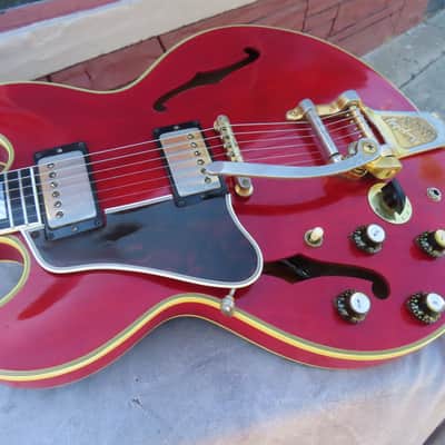 GIBSON ES-355-TD-SV 1966 CHERRY BIGSBY 1 OWNER ORIGINAL LEFT HANDED AMAZING! image 3