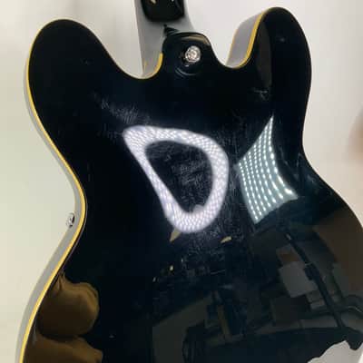 2005 Epiphone Dot DOT-EB Glossy Black Electric Guitar With Reunion Blues Gig Bag image 17