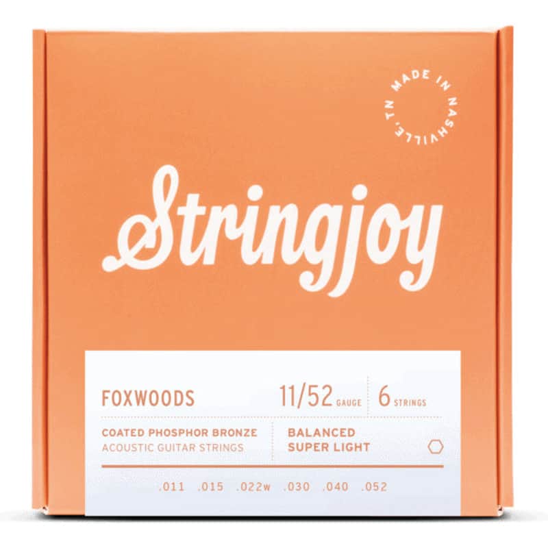 Stringjoy Foxwoods Coated Phosphor Bronze Acoustic Strings-11-52 (Super Lights) image 1