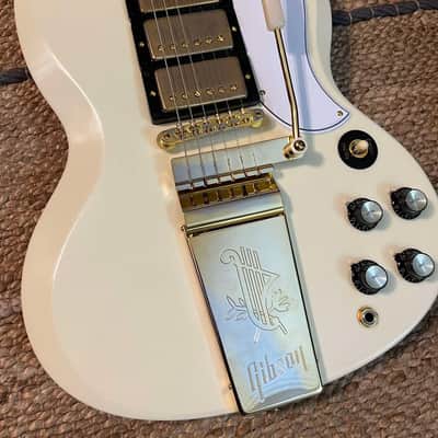 Gibson Custom Shop '63 Les Paul SG Custom Reissue w/ Maestro Vibrola Classic White VOS image 3