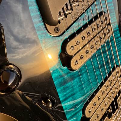 Ernie Ball Music Man John Petrucci Signature Majesty 8 2022 - 2024 - Okelani Blue image 8