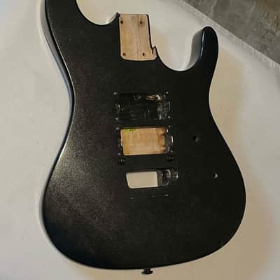 2020 Indonesian Kramer Nightswan Metallic Jet Black Guitar Body Floyd Ready 24.75" image 5