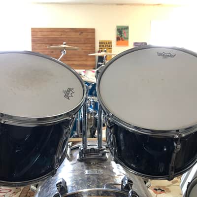 Pearl Export 5-tom shell pack with matching snare (Jet Black), Quick Beat hi-hats, hardware, and throne image 6