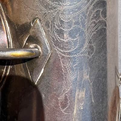 Buescher True Tone Alto Saxophone, Vintage Low Pitch, Silver Finish image 6