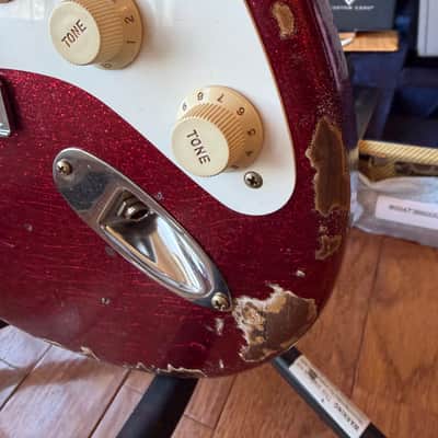 2026 Fender Custom Shop ‘57 Stratocaster SR25 Heavy Relic - Red Sparkle image 6