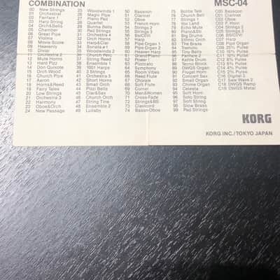 Korg MSC-04 PCM CARD Orchestra 1 + MCR-03 256kb RAM image 3