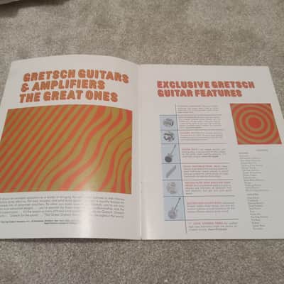 Vintage 1968 Gretsch Guitar, Bass, Amplifier Catalog! Rare, Original Case Candy, Paperwork! image 2