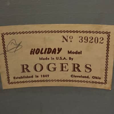 Rogers Kit Holiday 1960s 20, 12, 14 White Marine Pearl image 13