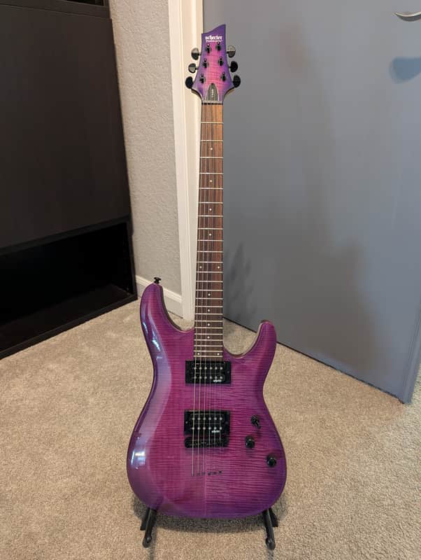 Transparent Purple Burst Schecter C-6 Elite for $325!