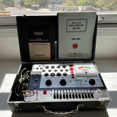 1x Vintage Mutual Conductance (Gm Micromhos) Tube Tester /Mercury 2000 made in USA /Premium Top Edition /Fully Working Unit /SolidCase /CleanPapers /Test Preamp Power Rectifier Tubes image 8