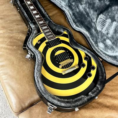 RARE 2003 Epiphone Les Paul Custom Zakk Wylde Signature | Antique Ivory with Bullseye image 3