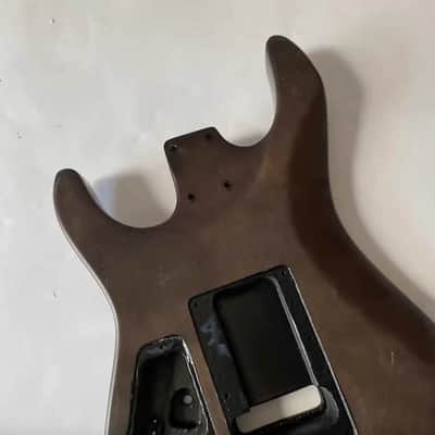 Brown HH Double Cutaway Solid Mahogany Wood Body image 7