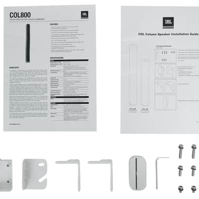 10) JBL COL800-WH 32" White 70V Commercial Slim Column Wall Mount Array Speakers image 9