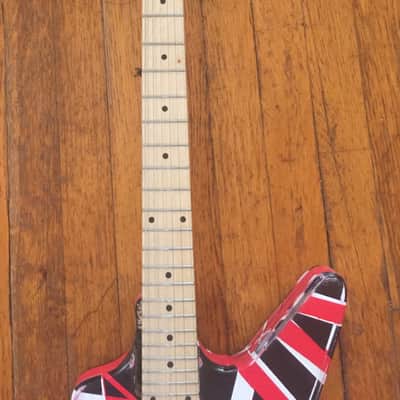 Dean ML EVH Frankenstein red, white black Dimebag Darrel meets Eddie Van Halen image 4